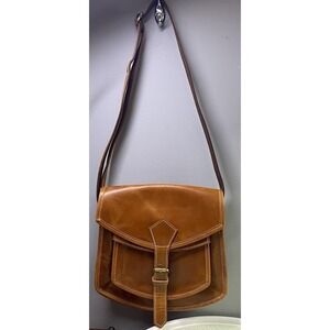 Mahetri Premium Full Grain Leather Crossbody Bag Unisex Multi Pocket 11x10.5x3"
